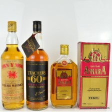 ANKARA TURKISH WHISKY  SWN Y MOR WELSH WHISKY 75CL   TEACHER S 60 RESERVE STOCK 75CL