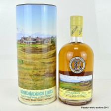 BRUICHLADDICH LINKS THE 18TH GREEN ROYAL TROON 14 YEAR OLD SIGNED BY JIM MCEWAN