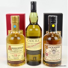 Caperdonich 1996 13 Aberdeen Distillers 20cl Clynelish 1990 19 Blackadder Raw Cask 20cl Caol Ila 20cl
