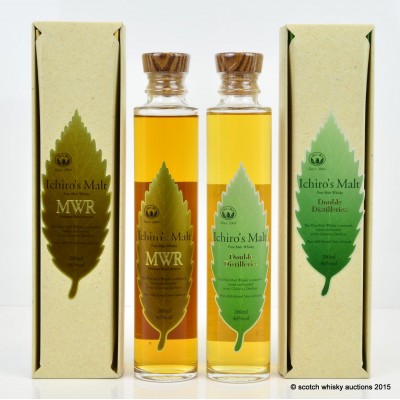 Chichibu Ichiro's Malt Double Distilleries 20cl & Chichibu Ichiro's Malt Mizunara Wood Reserve 20cl