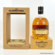GLENROTHES SELECT RESERVE   WOODEN BOTTLE PLINTH