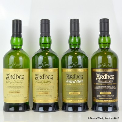 Ardbeg Journey - Very Young, Still Young, Almost There & Renaissance