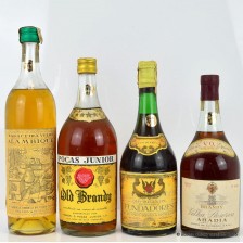 ASSORTED PORTUGUESE BRANDIES X 4 INCLUDING ABADIA VELHA RESERVA 1959
