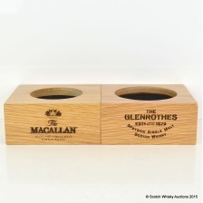 GLENROTHES WOODEN BOTTLE PLINTH   MACALLAN WOODEN BOTTLE PLINTH