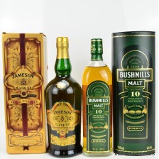 BUSHMILLS 10 YEAR OLD   JAMESON GOLD SPECIAL RESERVE 75CL