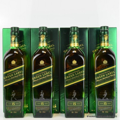 Johnnie Walker Green Label 15 Year Old Taiwan Wonders Collection 4 x 70cl