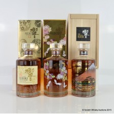 HIBIKI 12 YEAR OLD KACHO FUGETSU  HIBIKI 17 YEAR OLD CHRYSANTHEMUM   CRANE   HIBIKI 21 YEAR OLD MOUNT FUJI