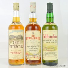 Old Fettercairn 10 Edradour 10 Tullibardine 10