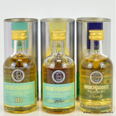 Bruichladdich Minis 3 x 5cl - 10 Year Old, 15 Year Old, 20 Year Old