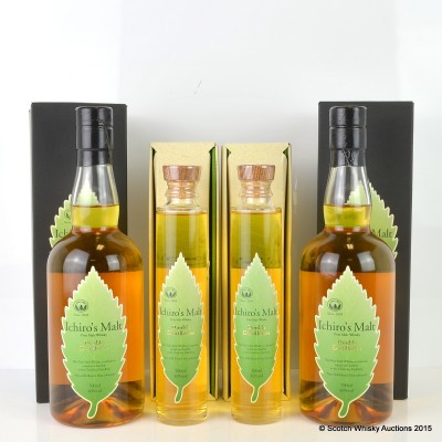 Chichibu Ichiro's Malt Double Distilleries 70cl x 2 & 20cl x 2