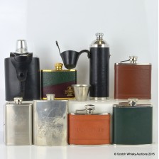 ASSORTED WHISKY FLASKS X 8