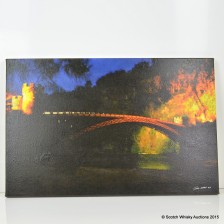 CRAIGELLACHIE BRIDGE PAINTING BY IAN GRAY CHARITY LOT