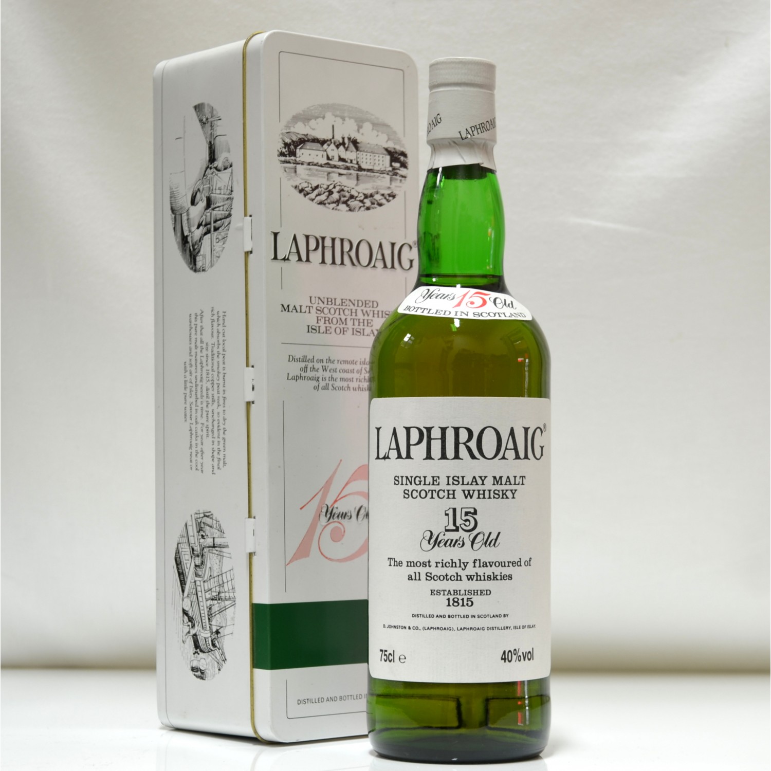 Laphroaig 15 PreRoyal Warrant With Ralph Steadman Print
