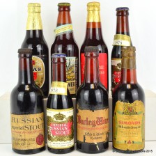 ASSORTED VINTAGE BEERS X 8 INCLUDING BARCLAY PERKINS RUSSIAN IMPERIAL STOUT CIRCA 1943