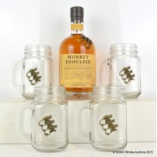 Monkey Shoulder Cocktail Jar Glasses X 4