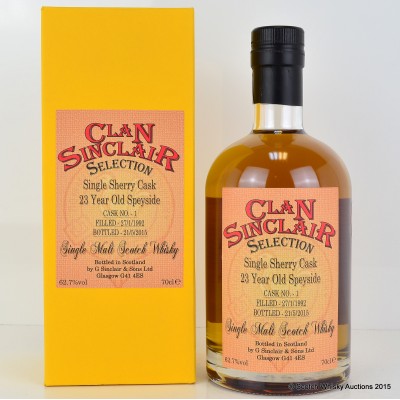 Speyside 1992 23 Year Old Clan Sinclair