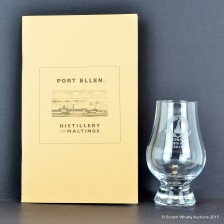 PORT ELLEN BOOKLET WITH PORT ELLEN MALTINGS FEIS ILE 2015 GLASS