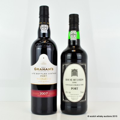 Graham's 2007 Late Bottled Vintage Port 75cl & House Of Lords Vintage Character Port 75cl