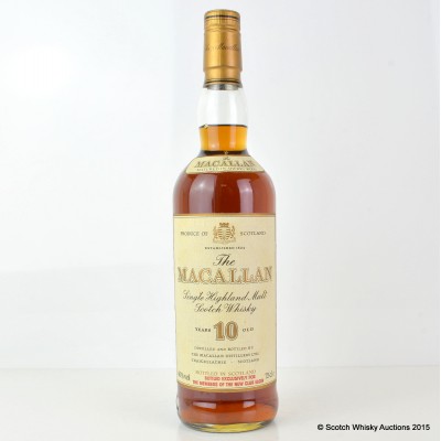 Macallan 10 Year Old 75cl Bottled Exclusively For Members Of The New Club Elgin