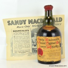 SANDY MACDONALD S YE ANCIENT HIGHLAND MALT 26 1 2 OZ