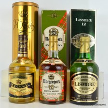 MACGREGOR S 12 YEAR OLD  LISMORE 12 YEAR OLD 75CL   OLD CROWN 12 YEAR OLD