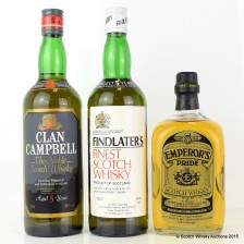 CLAN CAMPBELL 5 YEAR OLD 75CL  FINDLATER S 5 YEAR OLD 75CL   EMPEROR S PRIDE 5 YEAR OLD 75CL