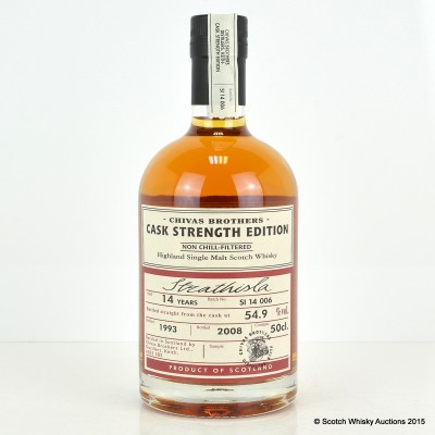 Chivas Brothers Strathisla Cask Strength 1993 14 Year Old 50cl