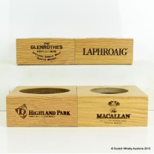 WOODEN PLINTHS X 4 INCLUDING HIGHLAND PARK