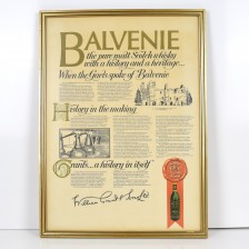 BALVENIE HISTORY   HERITAGE FRAMED ADVERT