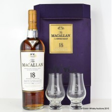 Macallan 18 1991 With Glasses Set