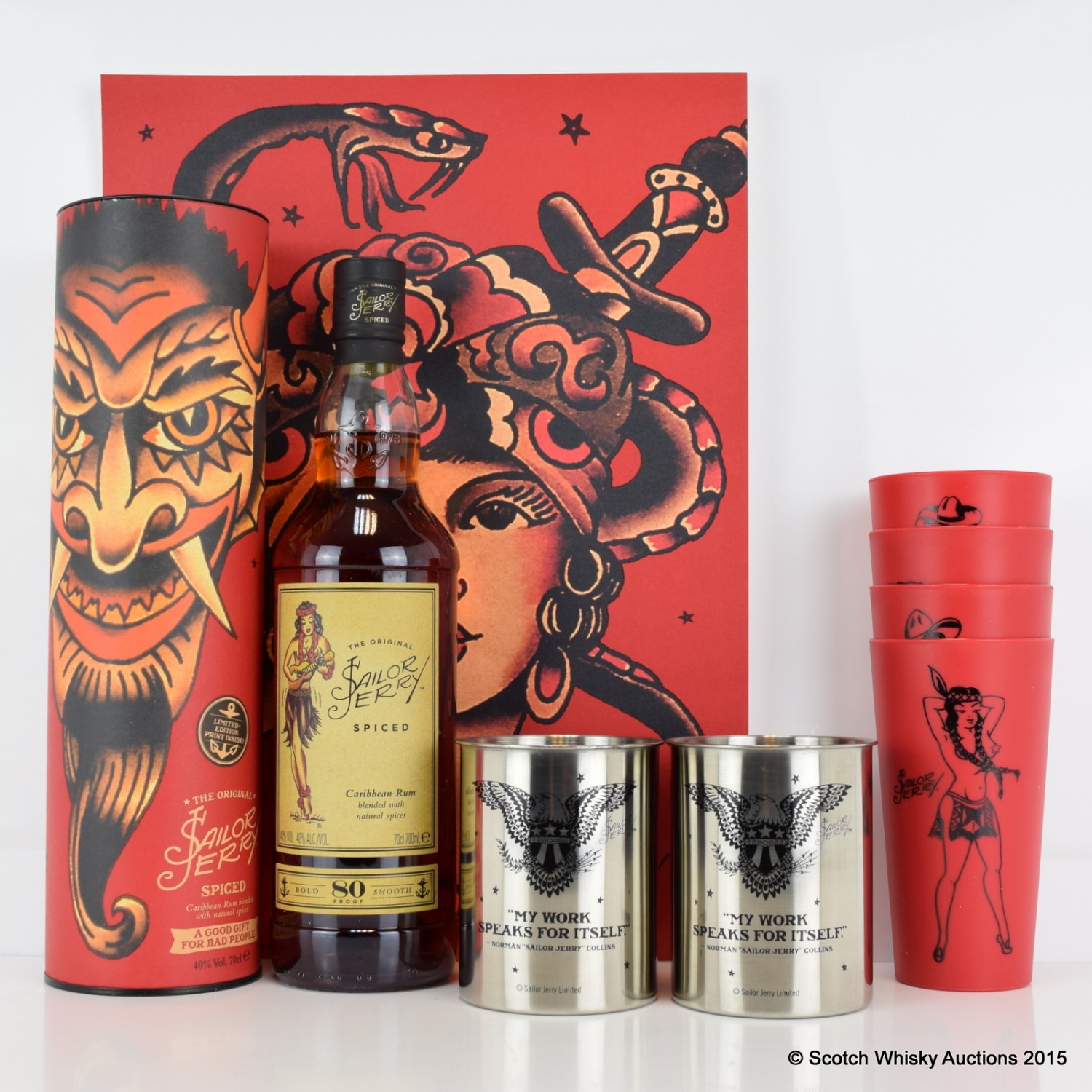 Sailor Jerry Spiced Rum 'The Original' With Limited Edition Prints