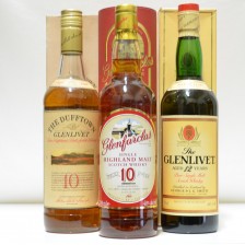 Glenfarclas 10 Glenlivet 12 Dufftown Glenlivet