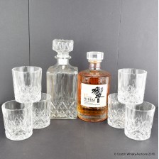 Hibiki 17 Anilar Whisky Decanter And Glasses Set