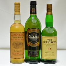 Glenmorangie 10 Glenlivet 12 Glenfiddich 12