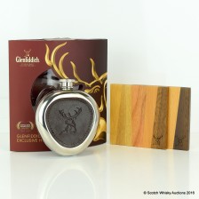 Glenfiddich Hipflask 2 X Branded Wooden Coasters