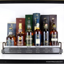 Classic Malts Distillers Edition Dalwhinnie 1988 Glenkinchie 1988 Cragganmore 1987 Oban 1987 Lagavulin 1986 Talisker 1989 With Display Plinth