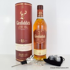 Glenfiddich 15 Solera Reserve Stag S Head Pourer Whisky Stones