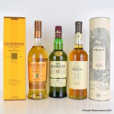 GLENLIVET 12 YEAR OLD  GLENMORANGIE 10 YEAR OLD   OBAN 14 YEAR OLD