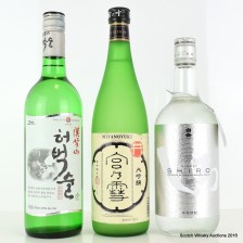 GINREI SHIRO 72CL  MIYANOYUKI SAKE 72CL   HALLASAN HOBOKSUL