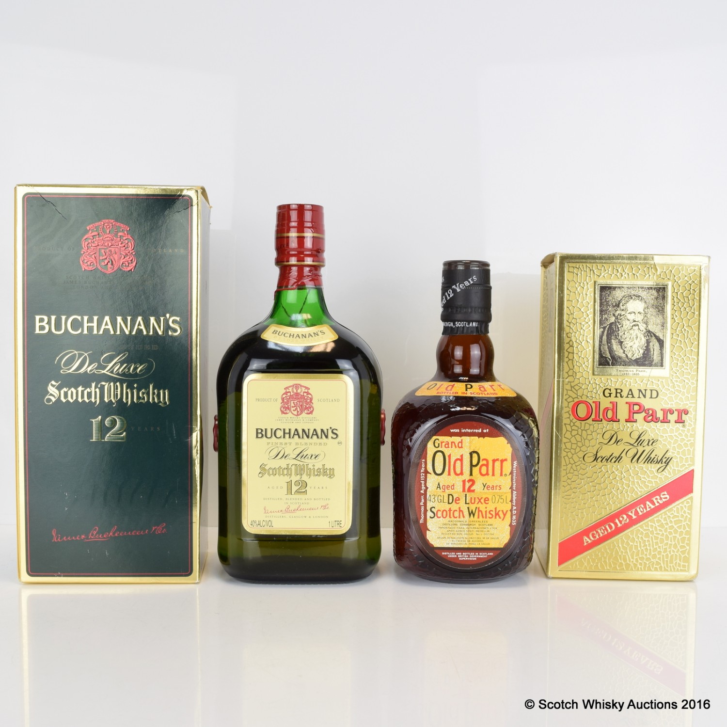 Grand Old Parr 12 Year Old 75cl & Buchanan