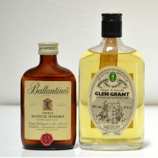 Glen Grant 5 Half Bottle Ballantines Blend 1 4 Bottle