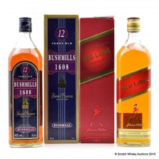 Bushmills 12 1608 Johnnie Walker Red Label
