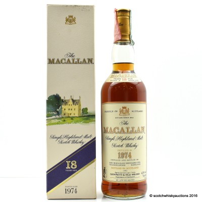 Macallan 18 Year Old 1974 Giovinetti & Figli Italian Import