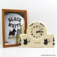 BLACK   WHITE BAR CLOCK   BLACK   WHITE BAR MIRROR