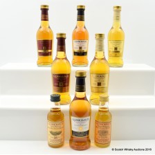 ASSORTED GLENMORANGIE SMALL BOTTLES X 8 INCLUDING QUINTA RUBAN 12 YEAR OLD 10CL