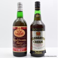 DOMECQ CELEBRATION CREAM 5 YEAR OLD   ROYAL OCCASION SHERRY SILVER JUBILEE