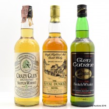 GLEN CATRINE 5 YEAR OLD  CRAZY GLEN 5 YEAR OLD   ROYAL DUNKELD HOTEL SINGLE MALT