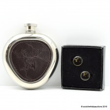 Glenfiddich Cufflinks Hip Flask