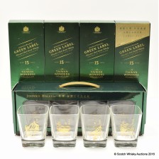 Johnnie Walker Green Label 15 Taiwan Wonders Collection 4 X 70cl 4 Whisky Glasses Set