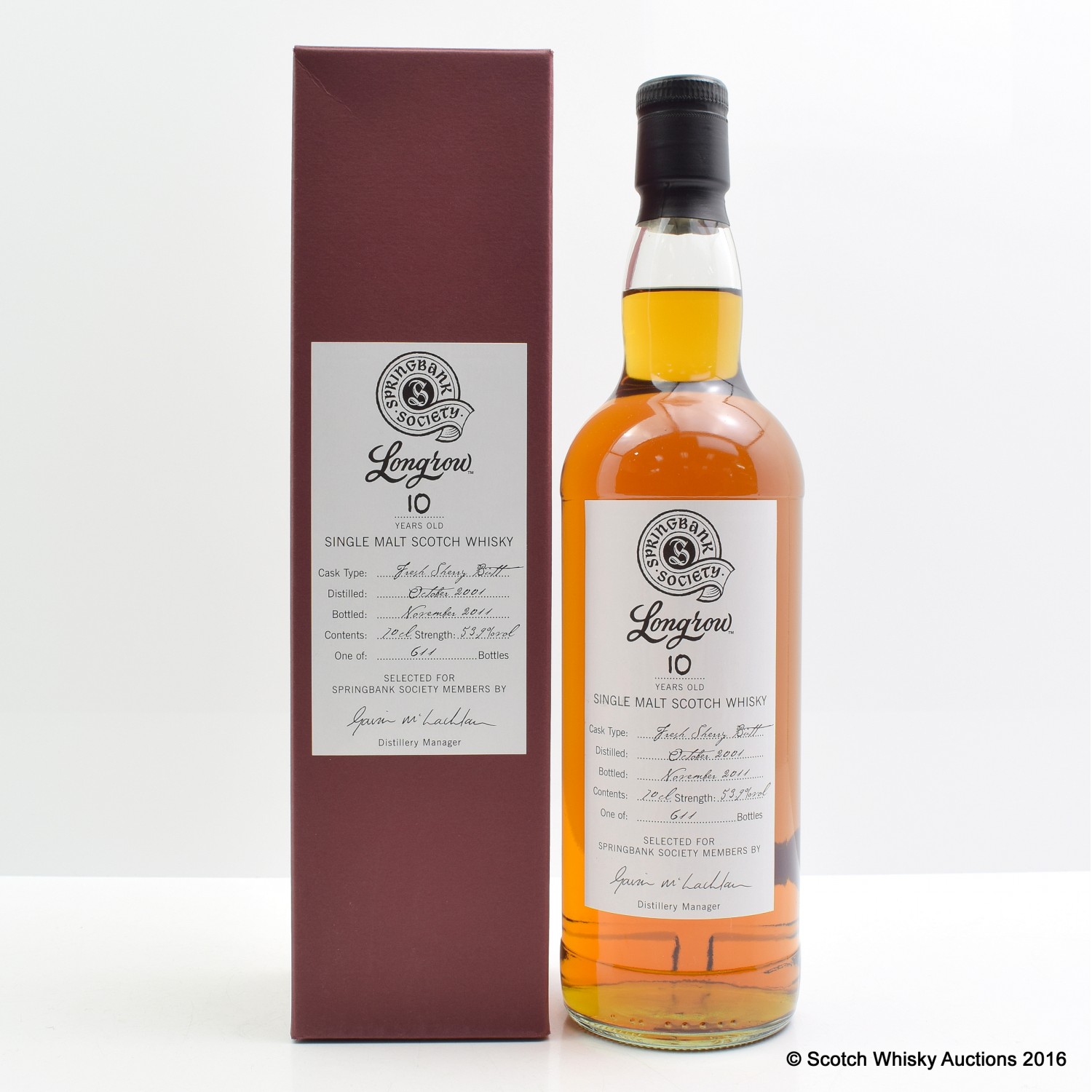 Longrow 2001 10 Year Old Springbank Society Bottling The 63rd Auction
